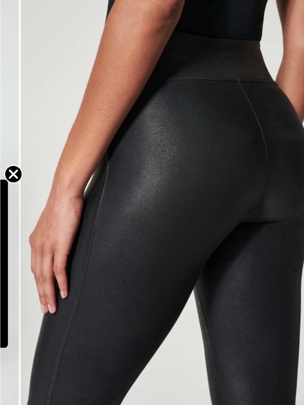 Spanx faux leather leggings black XL - Picture 2 of 5